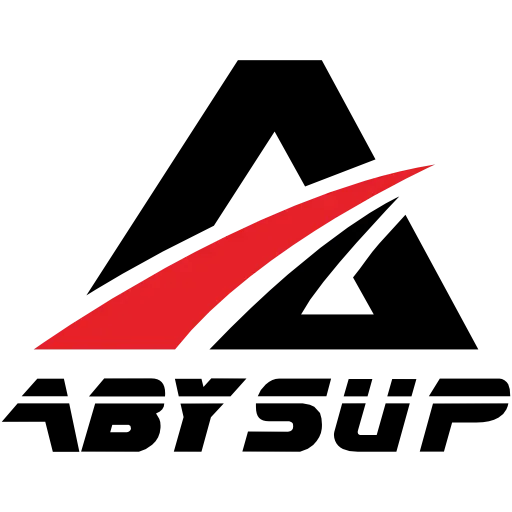 Red curved path against a black background, creating a simple abstract design.
